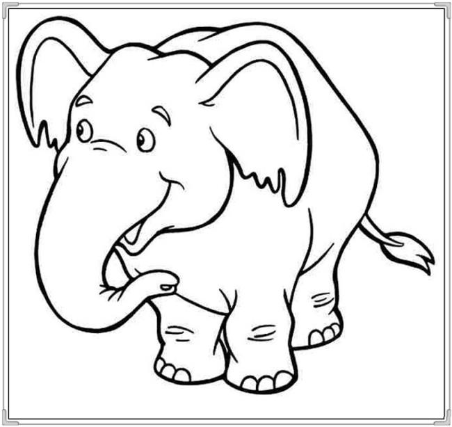 Collection of the most beautiful elephant coloring pictures