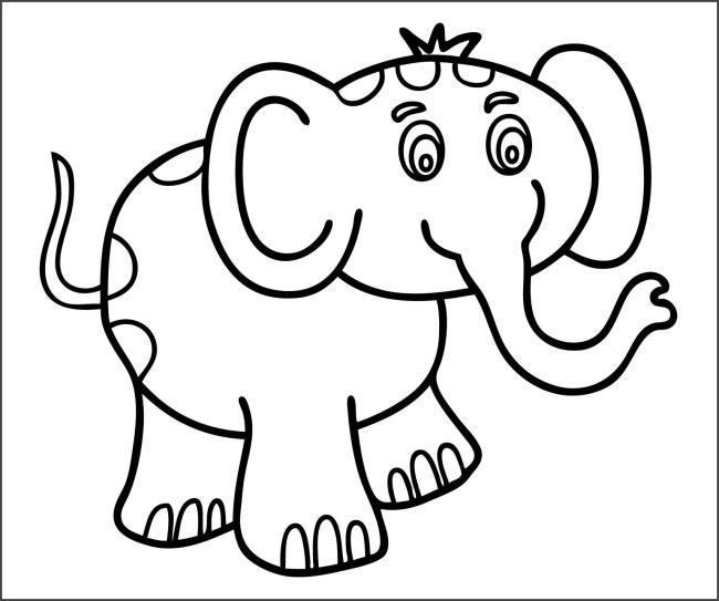 Collection of the most beautiful elephant coloring pictures