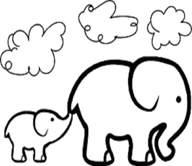 Collection of the most beautiful elephant coloring pictures