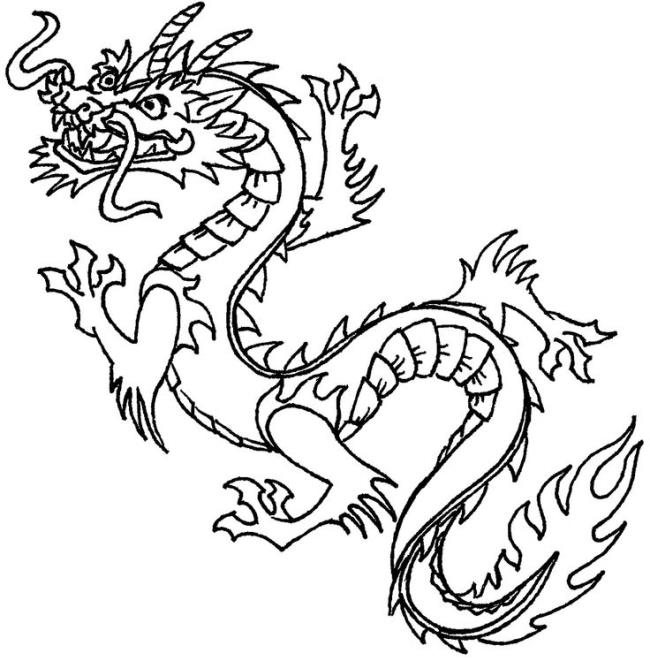 Collection of the most beautiful dragon coloring pictures