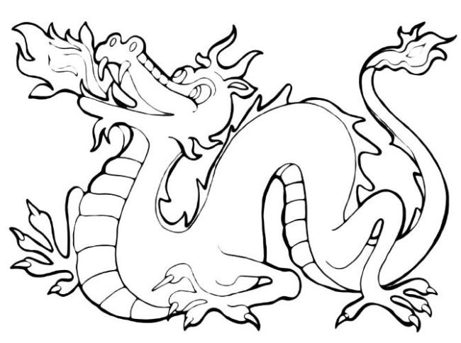 Collection of the most beautiful dragon coloring pictures