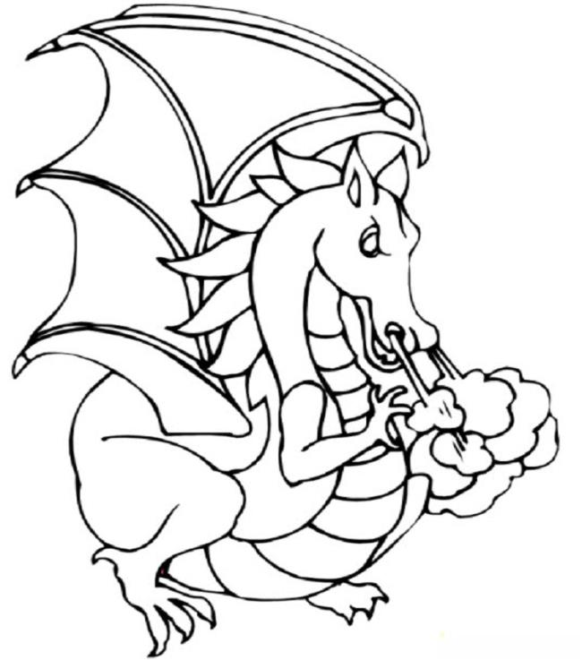 Collection of the most beautiful dragon coloring pictures