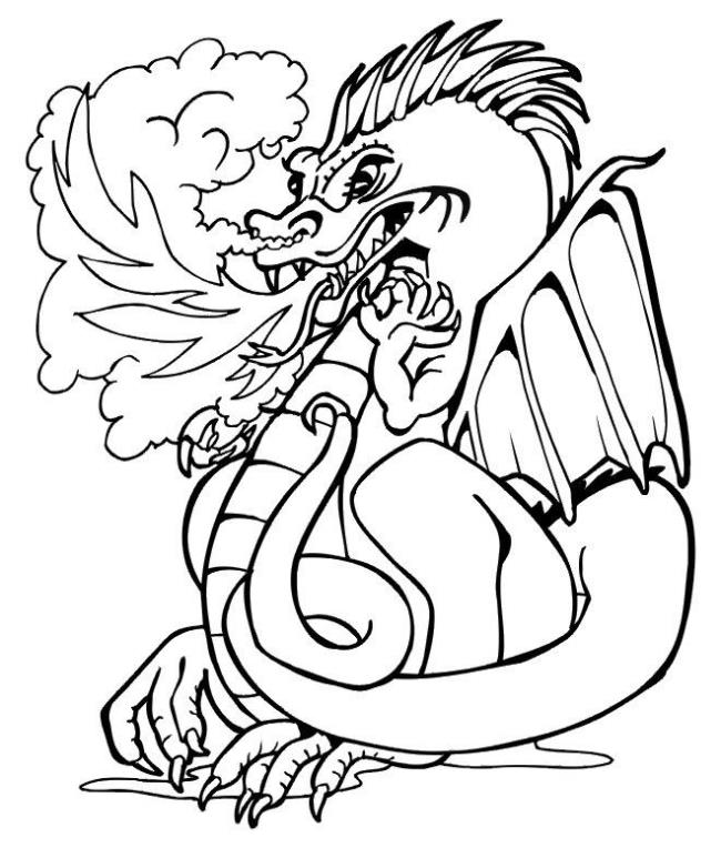 Collection of the most beautiful dragon coloring pictures