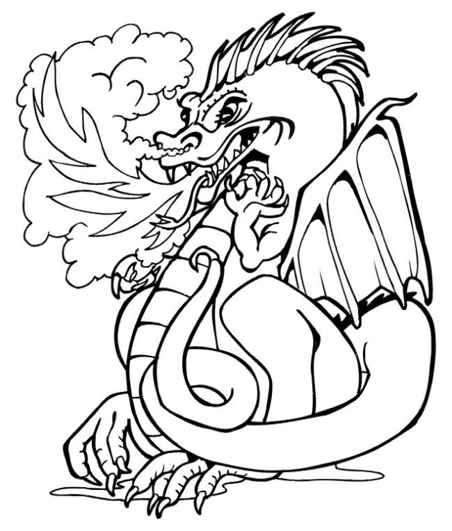 Collection of the most beautiful dragon coloring pictures