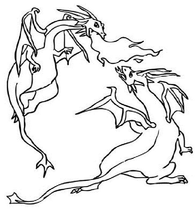 Collection of the most beautiful dragon coloring pictures