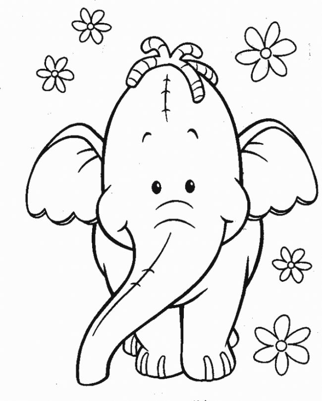 Collection of the most beautiful elephant coloring pictures