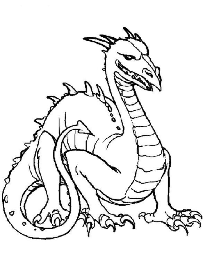 Collection of the most beautiful dragon coloring pictures