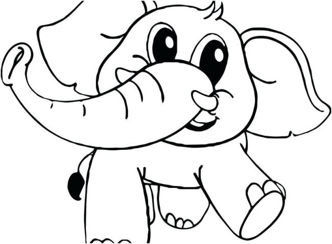 Collection of the most beautiful elephant coloring pictures