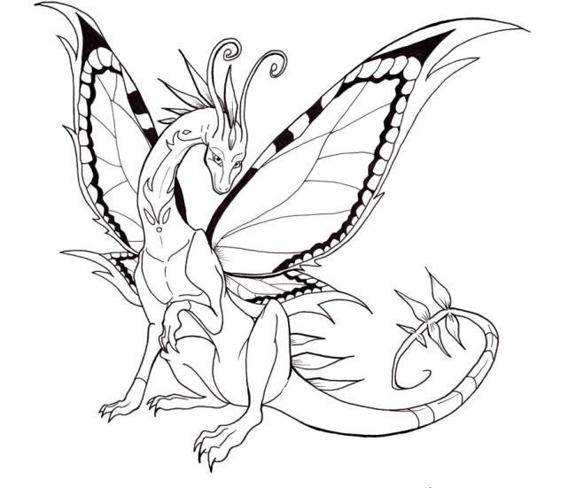 Collection of the most beautiful dragon coloring pictures