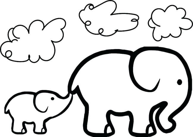 Collection of the most beautiful elephant coloring pictures