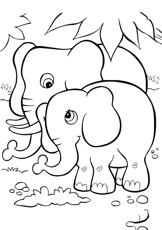 Collection of the most beautiful elephant coloring pictures