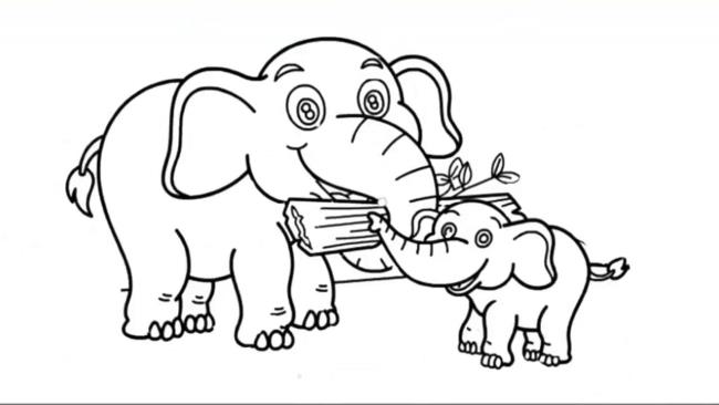 Collection of the most beautiful elephant coloring pictures