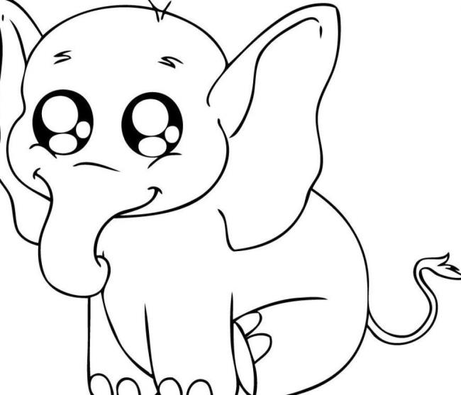 Collection of the most beautiful elephant coloring pictures