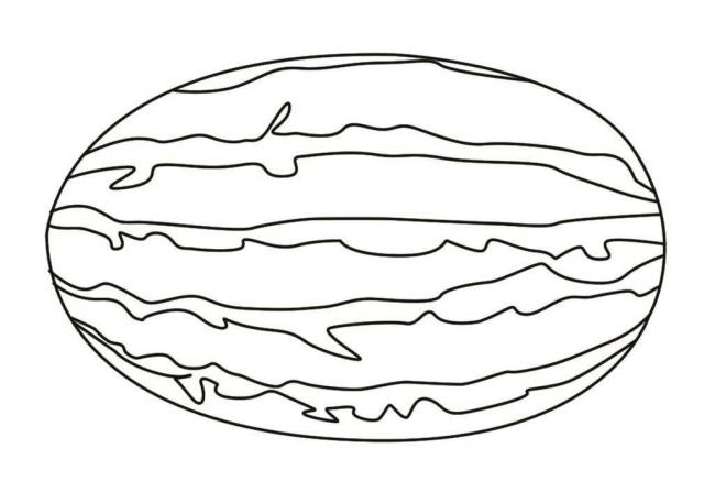Коллекция арбузных раскрашивающих картинок для малышей на практике раскраски
