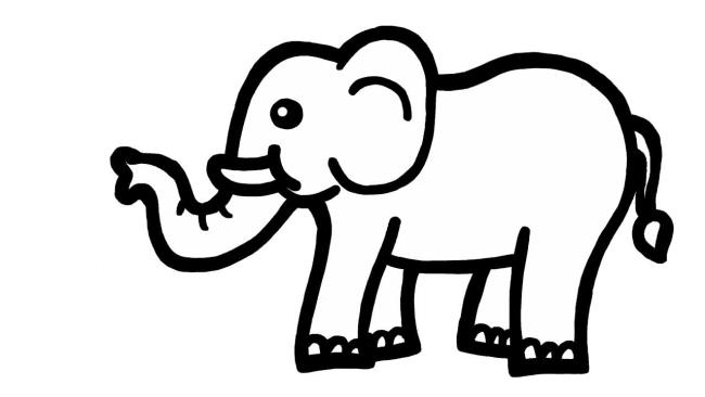 Collection of the most beautiful elephant coloring pictures