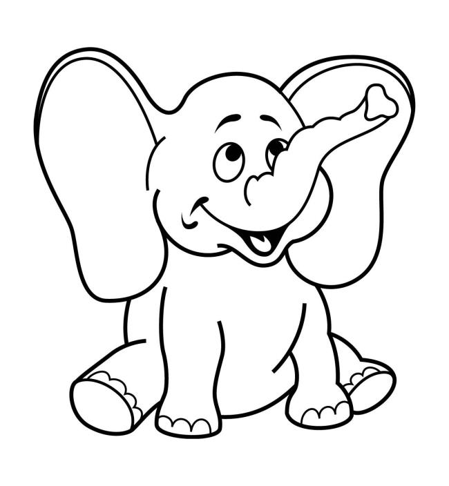 Collection of the most beautiful elephant coloring pictures