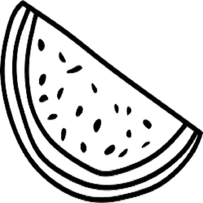 Collection of watermelon coloring pictures for babies to practice coloring