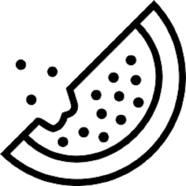 Collection of watermelon coloring pictures for babies to practice coloring