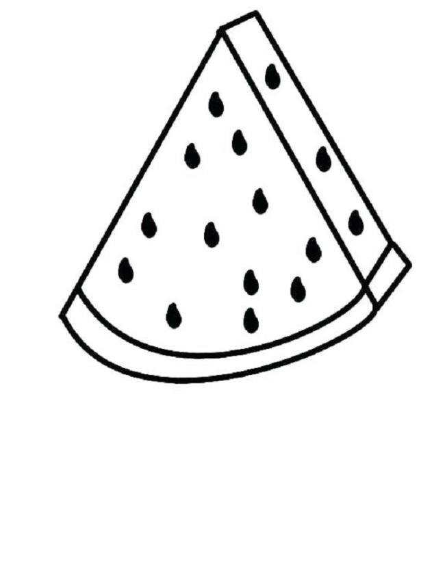 Collection of watermelon coloring pictures for babies to practice coloring