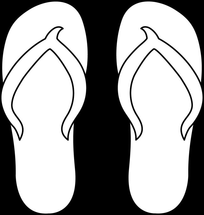 Collection of the best coloring pictures of sandals for children