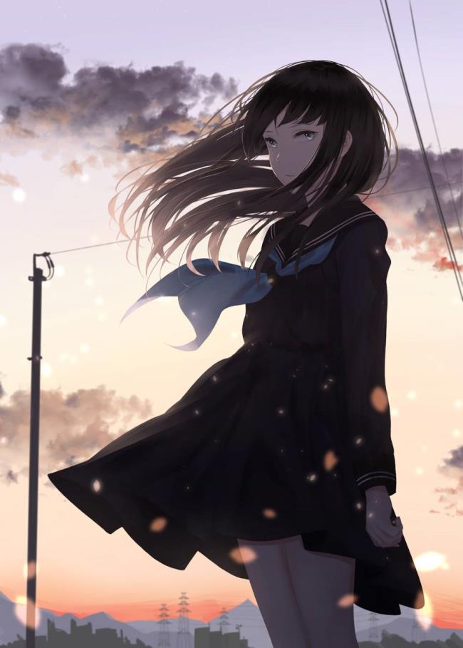 Sammlung von Anime-Hintergrundbildern über traurige, einsame Liebe