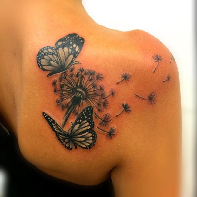 Collection des plus beaux motifs de tatouage de fleur de pissenlit