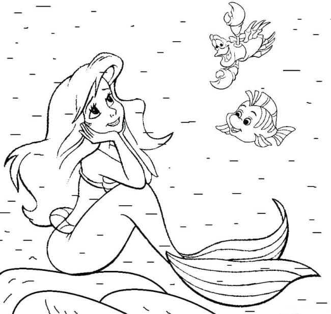 Collection of beautiful mermaid coloring pictures