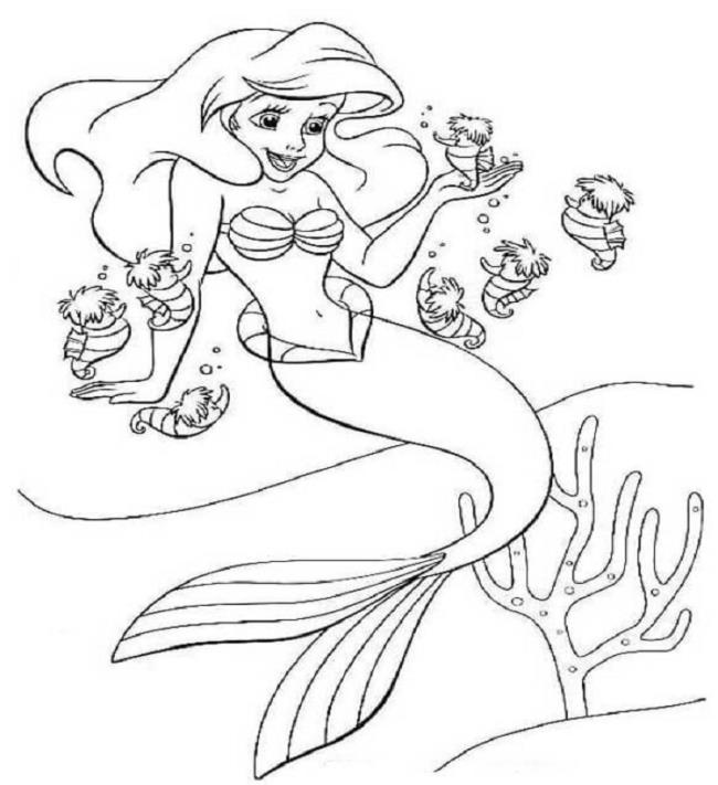 Collection of beautiful mermaid coloring pictures