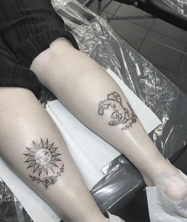 Collezione di nuovissimi modelli di tatuaggi solari