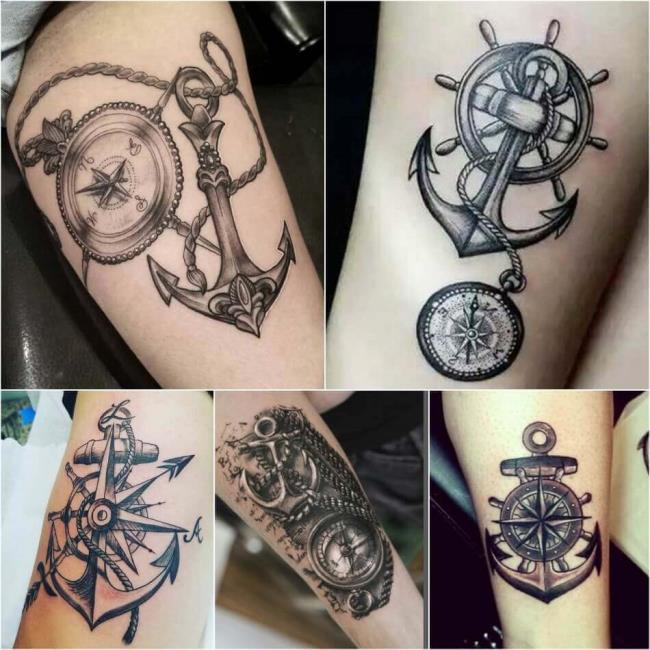 Resumo dos padrões significativos de tatuagem de bússola