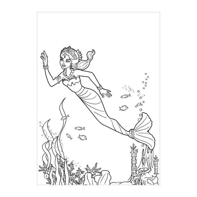Collection of beautiful mermaid coloring pictures