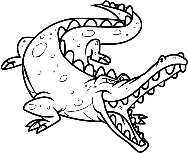 Zusammenfassung der Alligator-Malbilder, damit das Baby das Färben üben kann