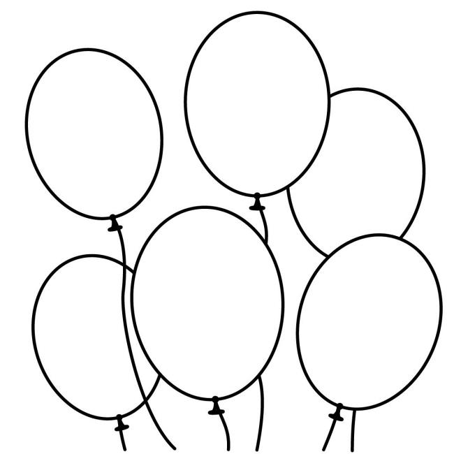 Collection of simple coloring pictures for 2-year-old babies