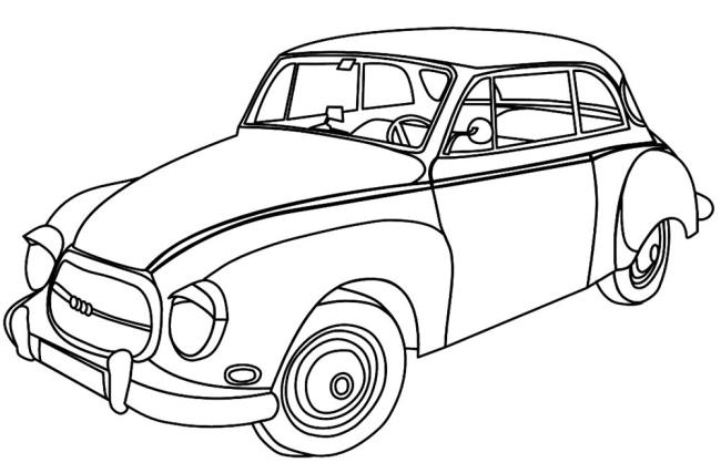 Résumé des images de coloriage de voiture pour les bébés