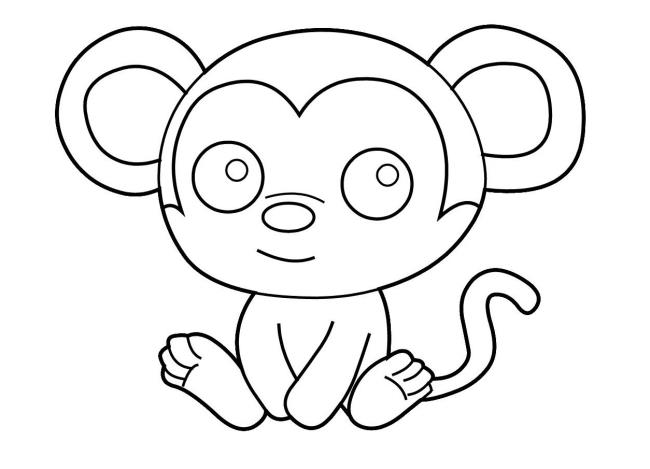 Collection of simple coloring pictures for 2-year-old babies