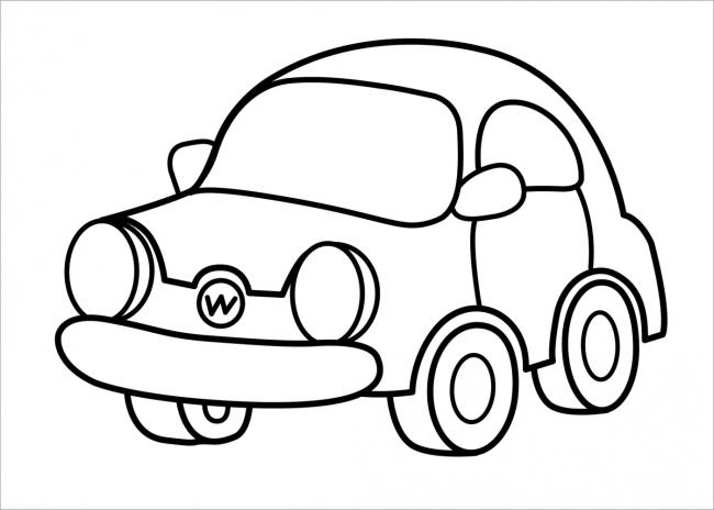 Resumo de imagens para colorir de carros para bebês