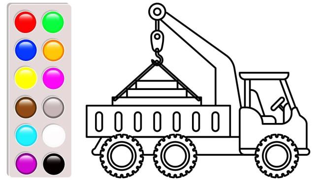 最漂亮的兒童繪畫彩繪起重機的總結