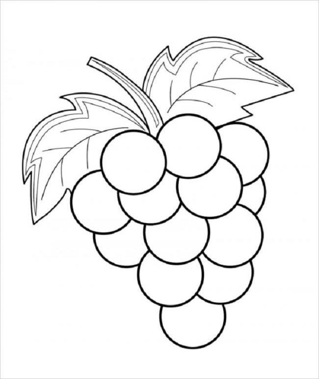 Collection of simple coloring pictures for 2-year-old babies