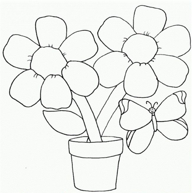 Collection of simple coloring pictures for 2-year-old babies