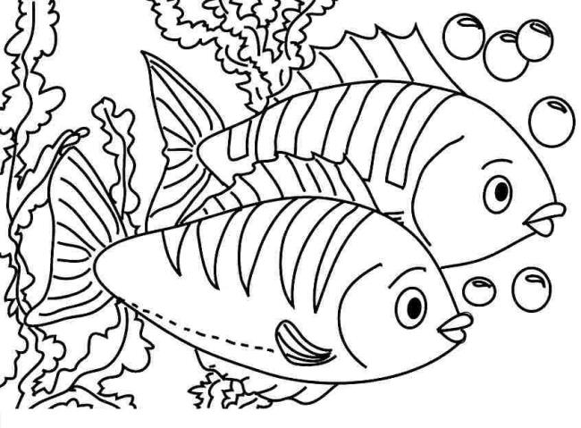 Collection of simple coloring pictures for 2-year-old babies