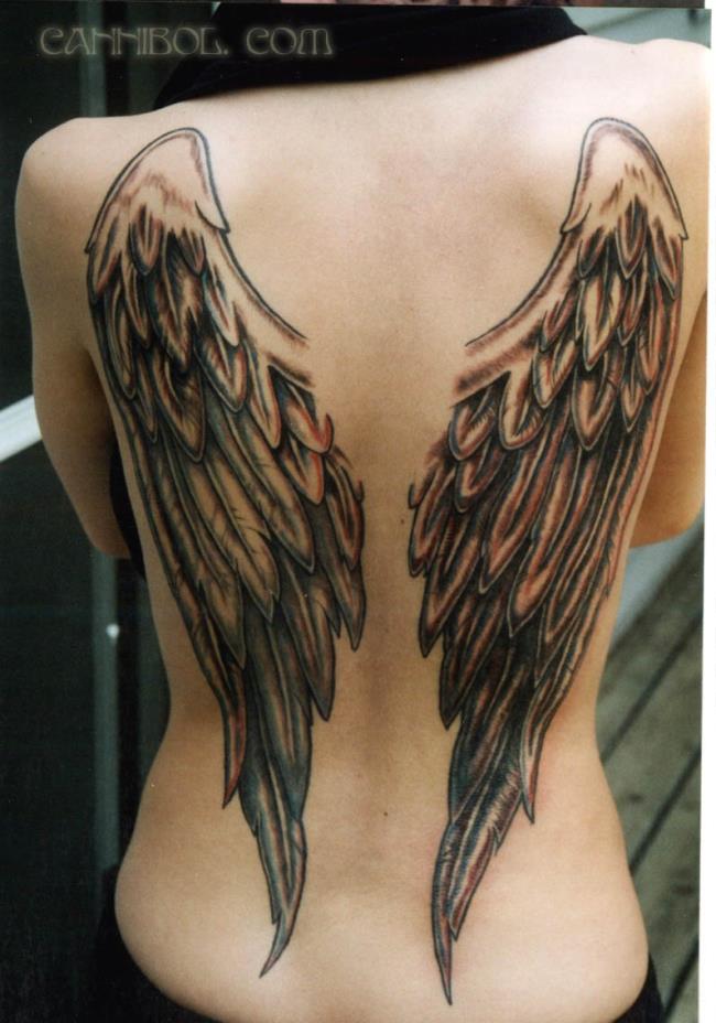 非常に熱い天使の翼のタトゥーパターンのコレクション