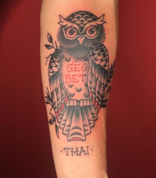 Coleção de padrões de tatuagem de coruja extremamente originais