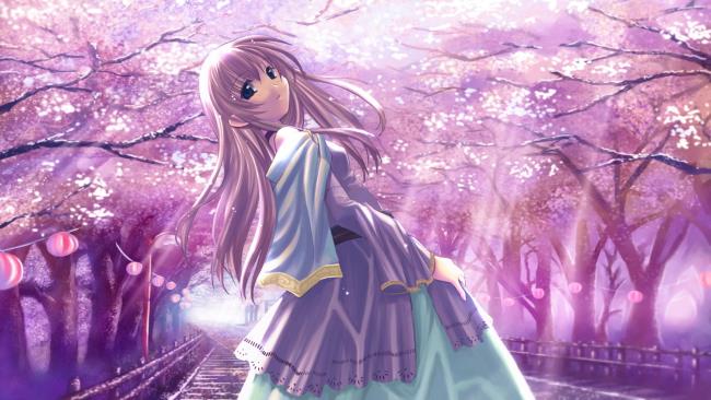 Verzameling van mooie schattige Anime Girl-achtergronden