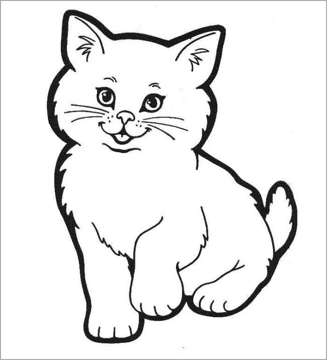 Collection of the most beautiful cat coloring pictures