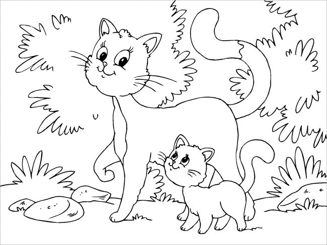 Collection of the most beautiful cat coloring pictures