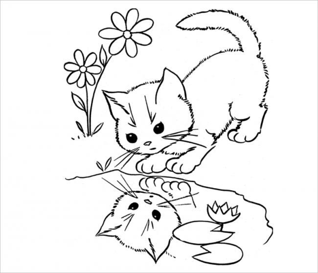 Collection of the most beautiful cat coloring pictures