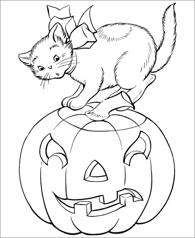 Collection of the most beautiful cat coloring pictures