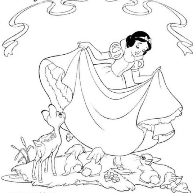 Summary of the picture painted princess snow white