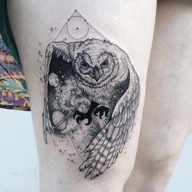 Coleção de padrões de tatuagem de coruja extremamente originais