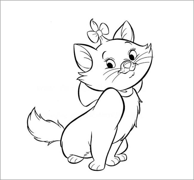 Collection of the most beautiful cat coloring pictures